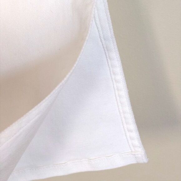 REVOLVE Something Navy Nina Denim Pants with Slit in White Flaws 6 - Picture 9 of 10